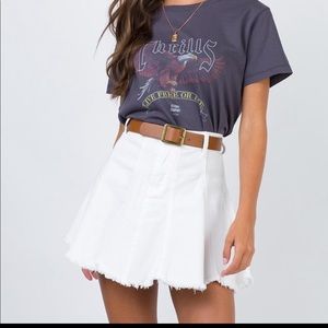 Princess Polly NWT White Denim Mini Skirt